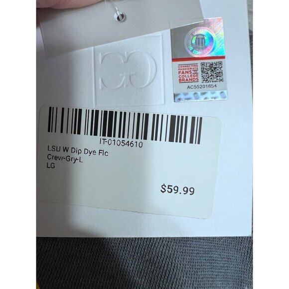 LSU Tigers GameDay Couture twice as nice faded crewneck sweatshirt women size la - Picture 5 of 7